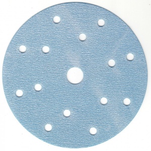 Disc abraziv AG velcro pe suport de plastic P80 albastru 15 gauri, 150mm