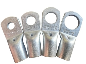 GT35 - Papuc cupru electrolitic neizolat, cu gaura, pentru fir de 35mmp (Sectiune cablu / Ø gaura: 35mmp / Ø6)