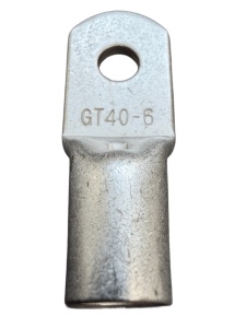GT40 - Papuc cupru electrolitic neizolat, cu gaura, pentru fir de 40mmp (Sectiune cablu / Ø gaura: 40mmp / Ø6)