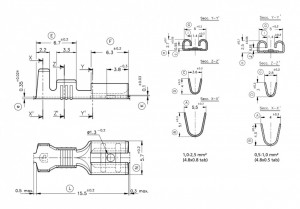 Papuc auto neizolat mama, latime 4,8mm, pentru fir de 0,5-1,0mm2 - 100buc/set - Img 4
