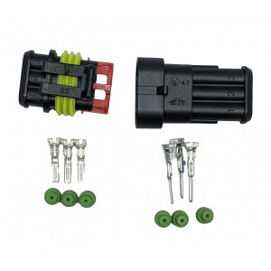 Conector AMP Superseal 3 pini (Tip: Tata 3 poli + pini + garnituri) - Img 1