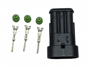 Conector AMP Superseal 3 pini (Tip: Tata 3 poli + pini + garnituri) - Img 2
