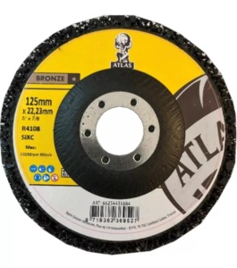 Disc curatat vopseau negru, R4108, 125mm*22mm | ATLAS