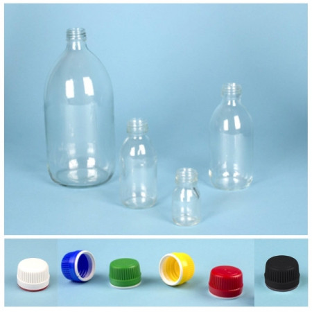 sticla alba 250 ml cu capac filetat