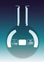 Balon simplu gat ingust fund rotund - 2000 ml