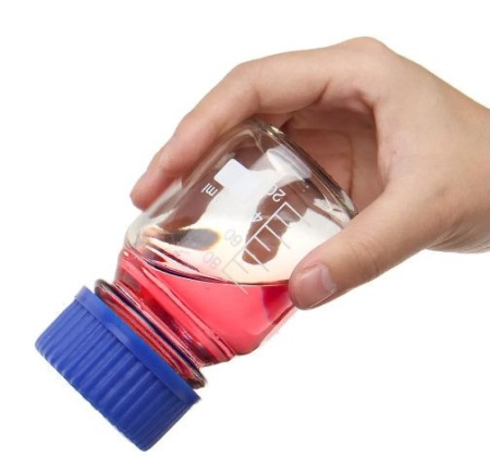Sticla alba cu capac filetat autoclavabila 140 grd - 100 ml - Img 2