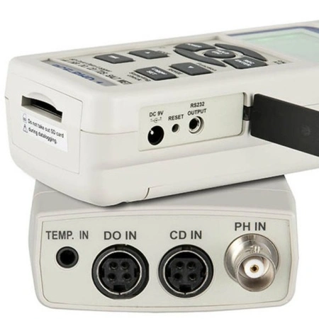 Oxigenometru multifunctional pH EC TDS salinitate temperatura data logger pentru piscicultura PCE PHD1 kit1 - Img 2
