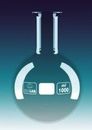 Balon simplu gat ingust fund rotund - 6000 ml