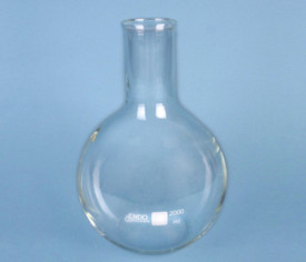 Balon simplu gat ingust fund plat - 2000 ml