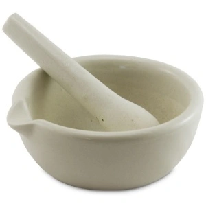 Mojar cu pistil portelan nesmaltuit - 160 mm 550 ml