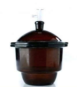 Exicator sticla bruna 240 mm cu robinet vid