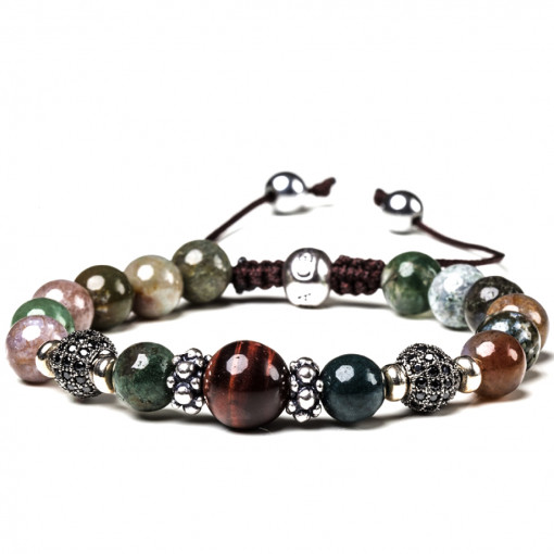 Bratara 'Green Passion Woman' cu pietre semipretioase si argint 925