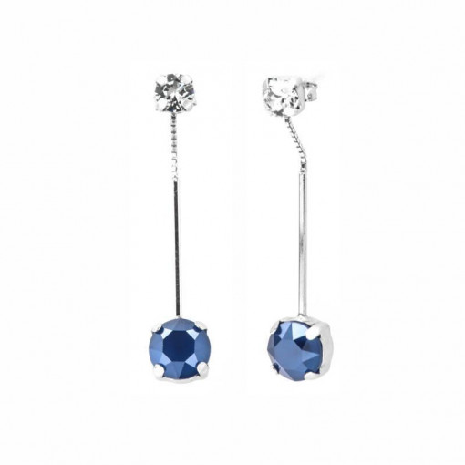 Cercei lungi din argint 925 si cristale Swarovski
