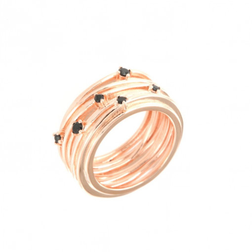 Inel din argint 925 placat cu aur roz 18k - 1502007