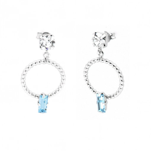 Cercei din argint cu cristale Swarovski