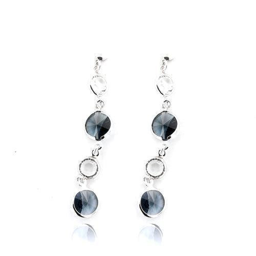 Cercei lungi din argint 925 si cristale Swarovski