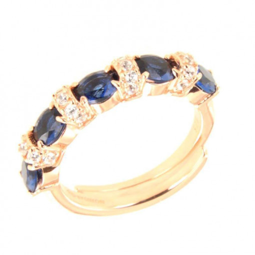Inel din argint 925 cu zirconiu cubic, placat cu aur 18k