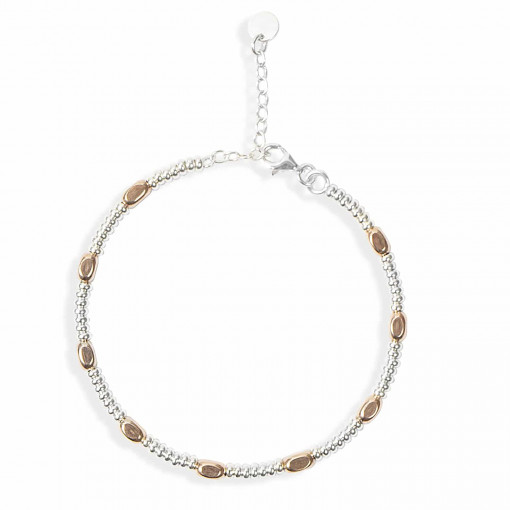 BRATARA DAMA DIN ARGINT 925 SI COMPONENTE PLACATE CU AUR ROZ 18KT