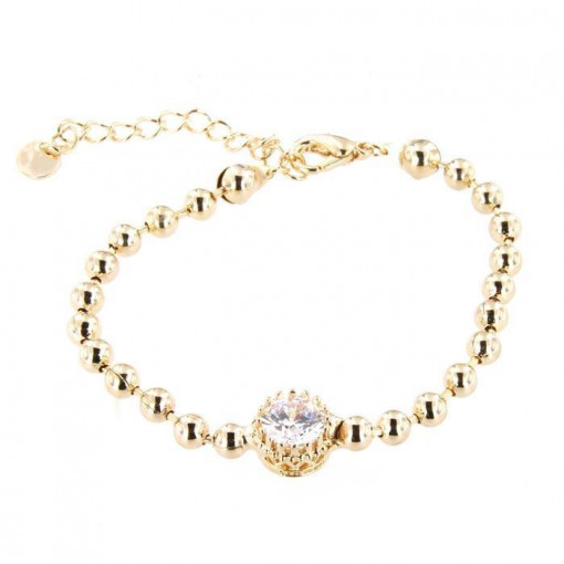 Bratara rigida din argint 925, placata cu aur 18k