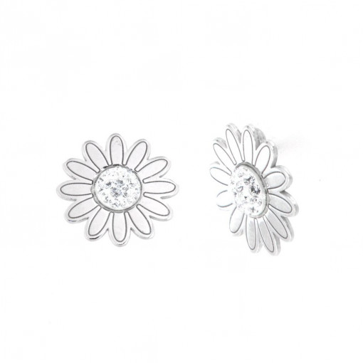 Cercei din argint 925 floare cu cristale Swarovski