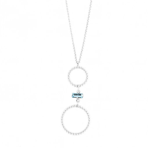 Colier din argint cu cristale Swarovski