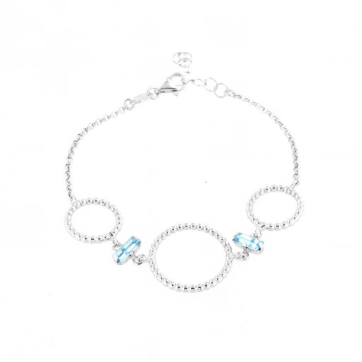 Bratada din argint cu cristale Swarovski