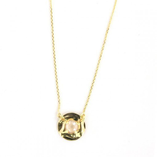 Colier din argint placat cu aur 18k si cristale Swarovski