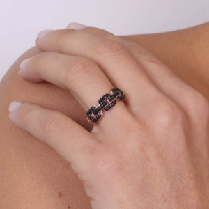 Inel din argint 925 placat cu aur roz 18k si zirconiu cubic - Img 2