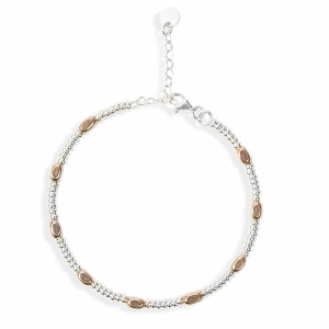 BRATARA DAMA DIN ARGINT 925 SI COMPONENTE PLACATE CU AUR ROZ 18KT - Img 1