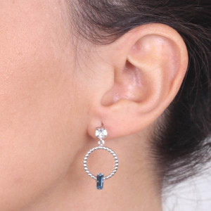 Cercei din argint cu cristale Swarovski - Img 2