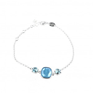 Bratara din argint Summer Blue cu Swarovski - Img 1