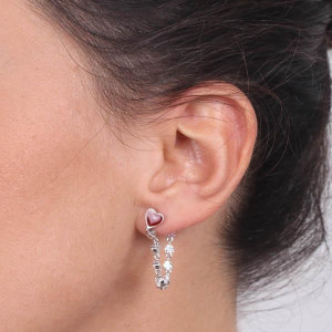 CERCEI DIN ARGINT 925 CU ZIRCONIU CUBIC - Img 2