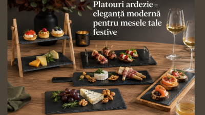 Platouri ardezie – eleganta moderna pentru mesele tale festive