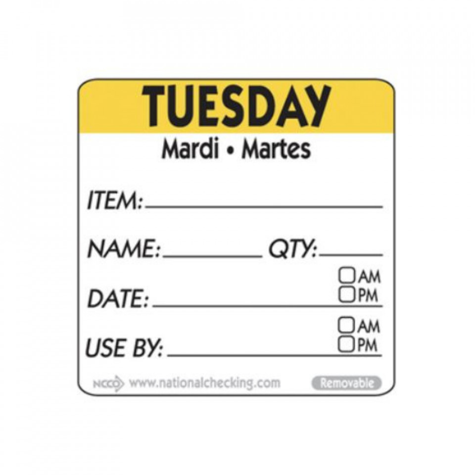 Eticheta detasabila zi Marti ( 500 ) Genware 5cm RIDU2202R - 1