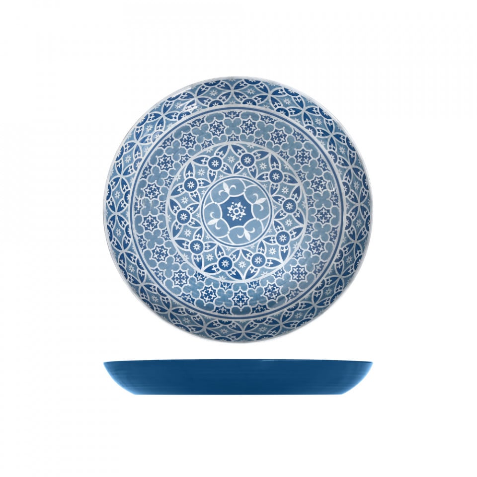 Bol bufet melamina Blue Marrakesh 38x4.5cm MK380928 - 1