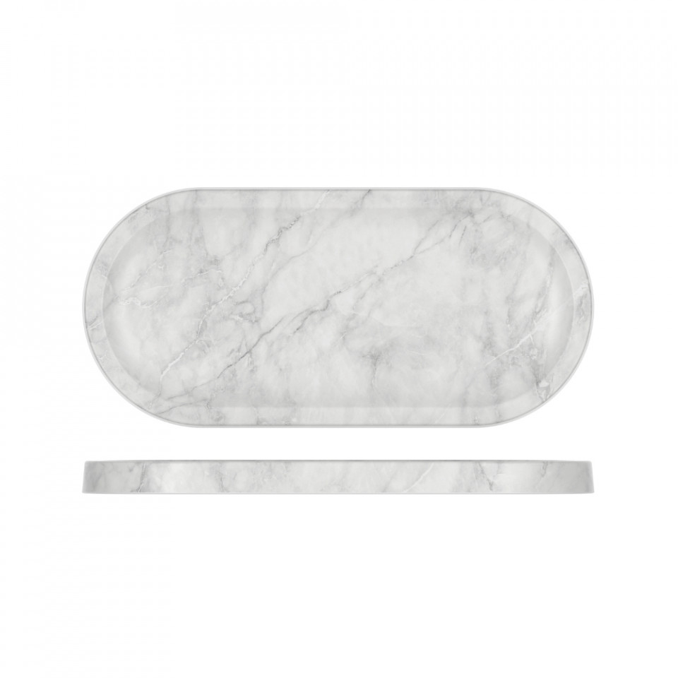 Platou oval melamina White Agra 32x15cm AG320324 - 1
