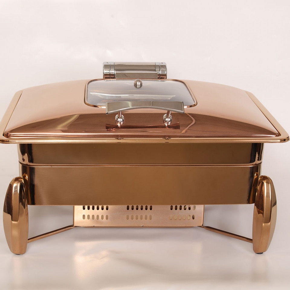 Chafing dish combo GN 1/1 gaz-inductie Copper - 1