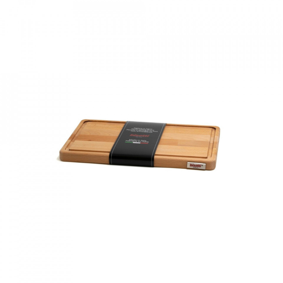 Platou servire lemn cu canelura pentru sos 35x23x2cm BIS08.026300.001 - 1