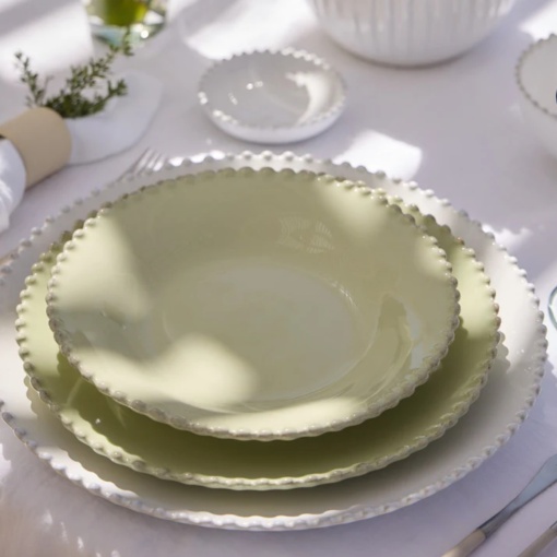 Platou oval Pearl Lily Green 34x25cm PEA331-LLY - Img 2