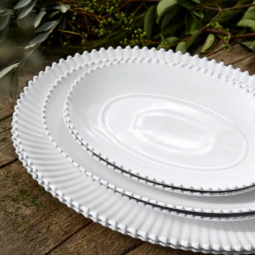 Platou oval Pearl White 40x30cm PEA401-WHI - Img 2