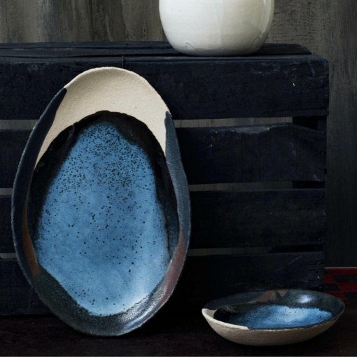 Platou servire oval Wabi Awa 25x36cm JA963328 - Img 2