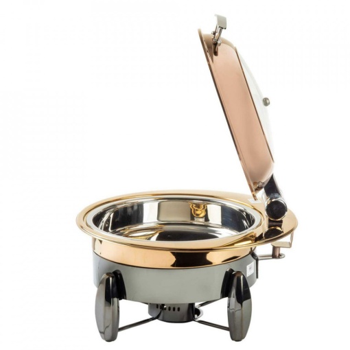 Chafing dish combo rotund 4L, negru copper - Img 2
