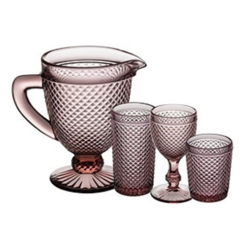 Pahar vin/apa pink Bicos 280ml 49001540 - Img 2