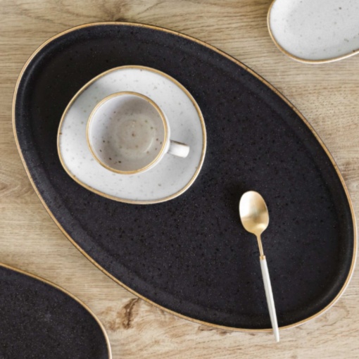 Platou oval 40cm Bronze Gold Stone 37004095 - Img 2