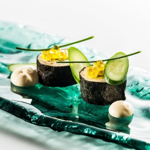 Platou servire MAR GREEN 28X15cm XGLAS-2815V - Img 2