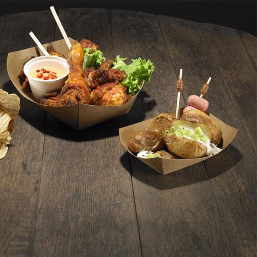 Set 125buc cutii carton take away 16,5x13,5x4,3 cm H0754 - Img 2