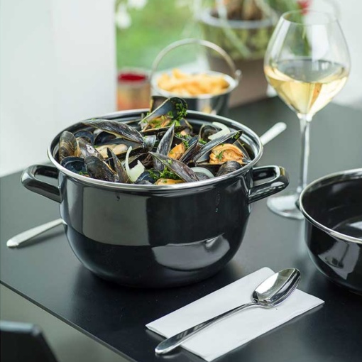 Caserola scoici neagra 18 cm 1,2KG 2,8L 111.018 - Img 2
