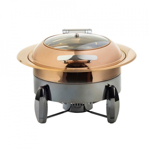 Chafing dish combo rotund 4L, negru copper - Img 3