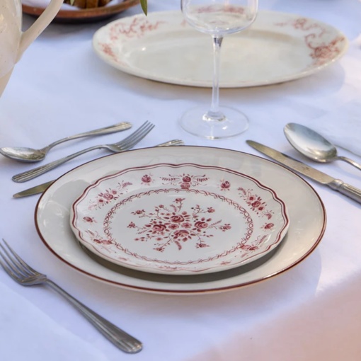 Farfurie desert Vila white red 21cm TP213-WRD - Img 2