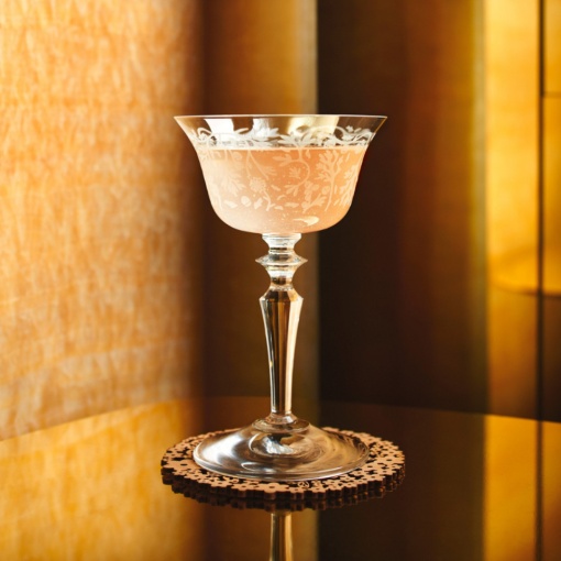Pahar cocktail DOUBLE PRESIDENTE WORMWOOD Pattern Crystalline glass 220ml 3372P - Img 2